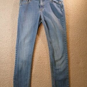 Jordache Women's Blue Denim Jeans Size 16 Skinny Leg Glitter